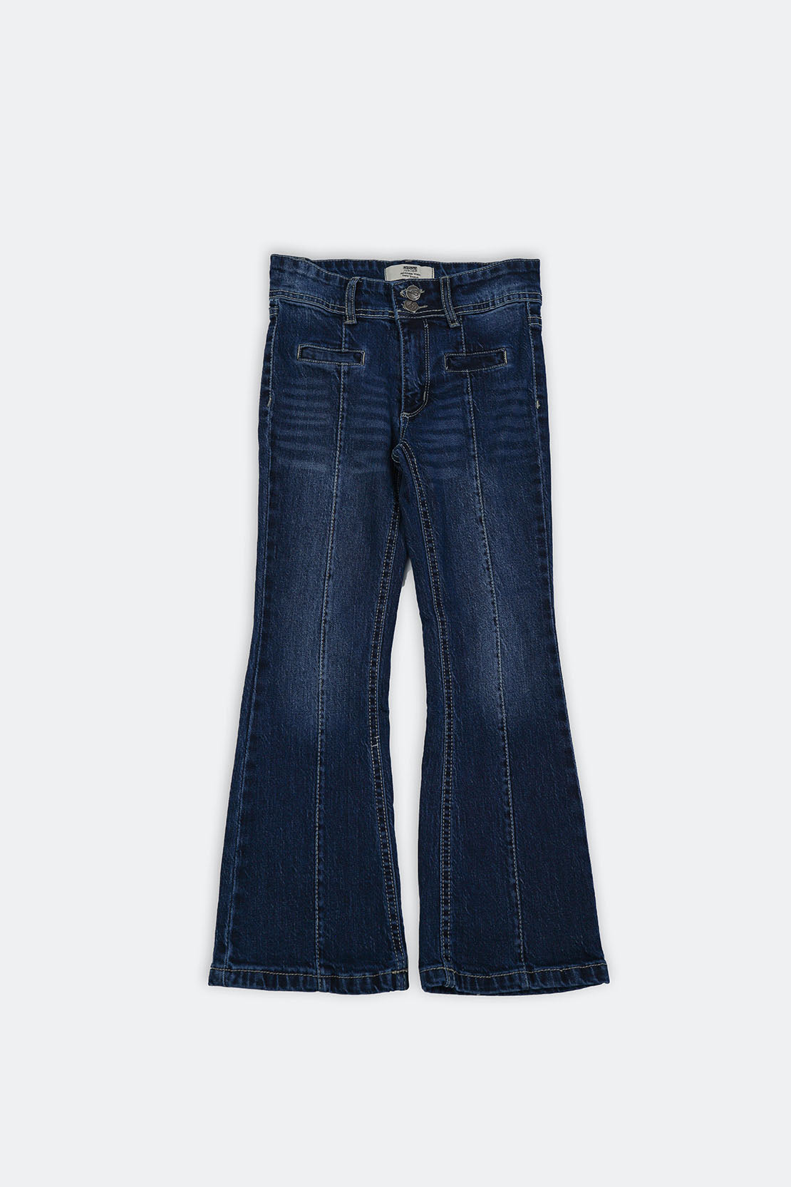 Pleated Flared Jeans