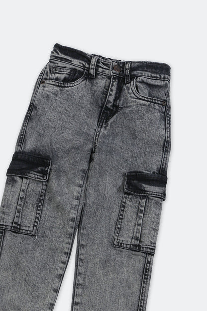 Denim Cargo Pants