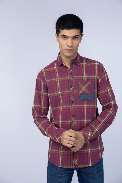 Red Casual Shirt