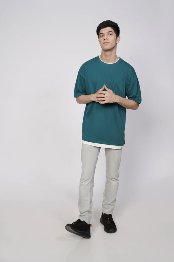 Relaxed Fit Teal Tee