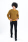 Grid Pattern Sweater - Mustard